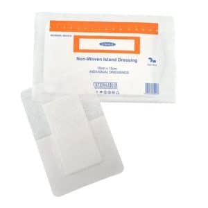 Adhesive First Aid Wound Island Dressing 15x10cm Non-woven sterile