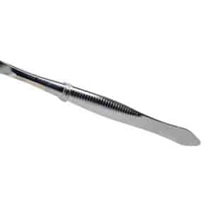 First Aid Tweezers Metal Economy Oblique Flat Edge